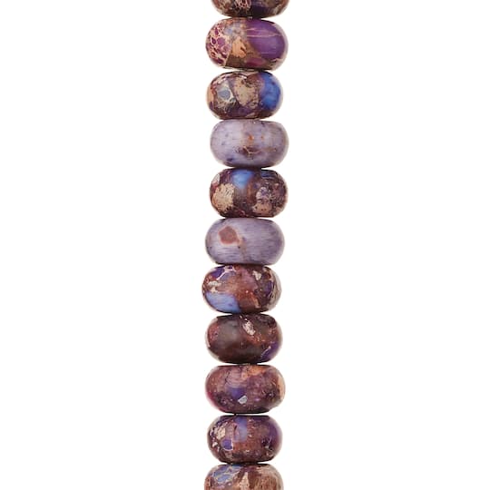 Amethyst Jasper Rondelle Beads, 8mm by Bead Landing™